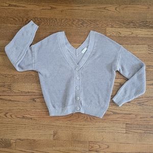 Taupe Gentle Fawn Cropped Cardigan Med